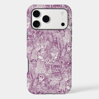 just african jungle animals purple half pearl iPhone 17 pro max case