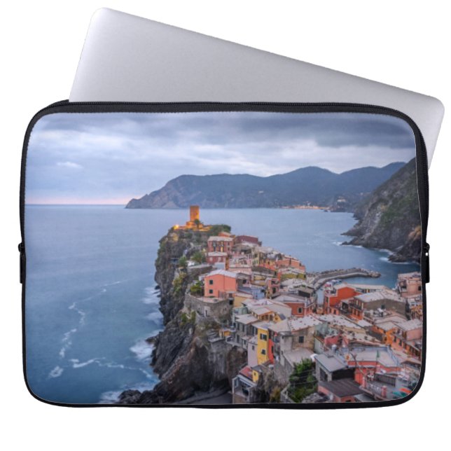Just After Sunset | Vernazza, Cinque Terre, Italy Laptop Sleeve (Front)