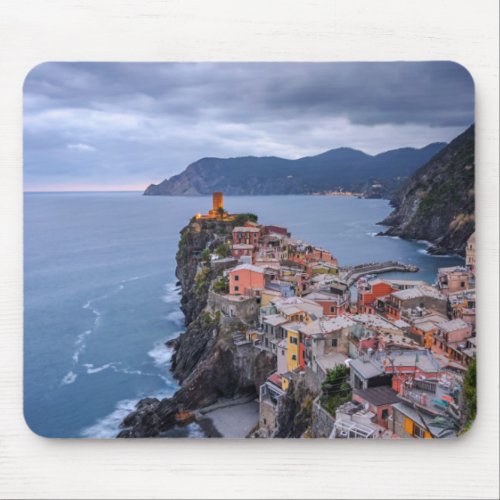 Just After Sunset  Vernazza Cinque Terre Italy Mouse Pad