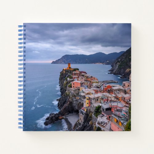 Just After Sunset  Vernazza Cinque Terre Italy Notebook