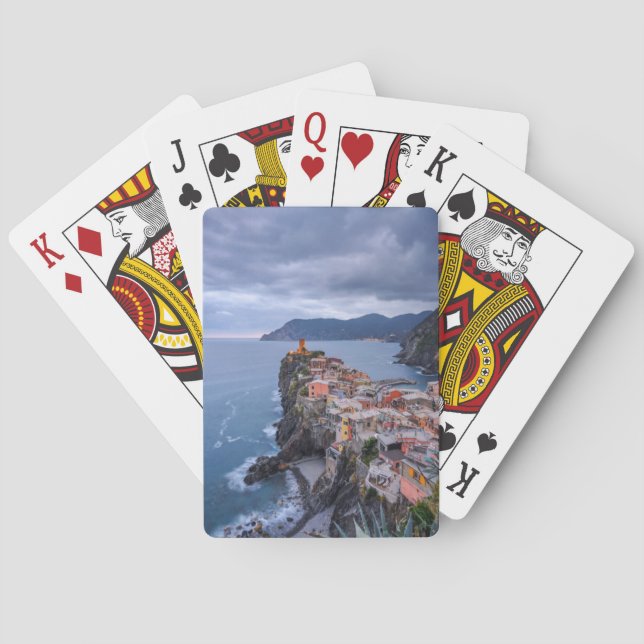 Just After Sunset | Vernazza, Cinque Terre, Italy Poker Cards (Back)