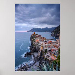 Just After Sunset Vernazza, Cinque Terre, Italy Poster