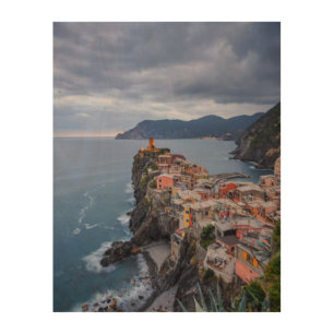 Just After Sunset Vernazza, Cinque Terre, Italy Wood Wall Art