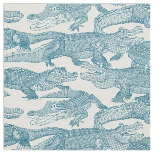 just alligators peacock fabric