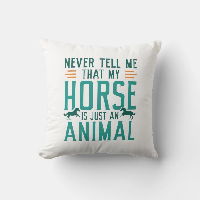 Just An Animal Throw Pillow (Front)