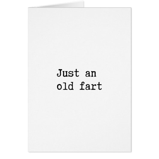 Just An Old Fart Cards (Front)
