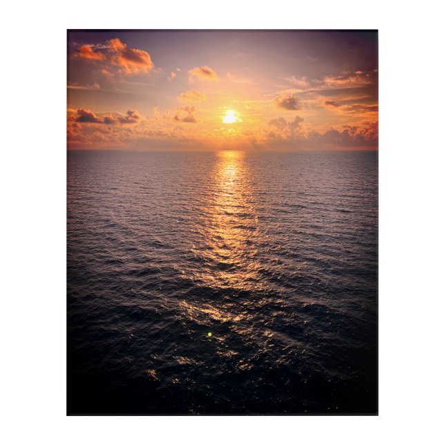 Just Another Caribean Sunrise Acrylic Print (Front)