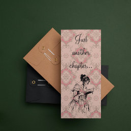 Just another chapter... vintage pink card Bookmark