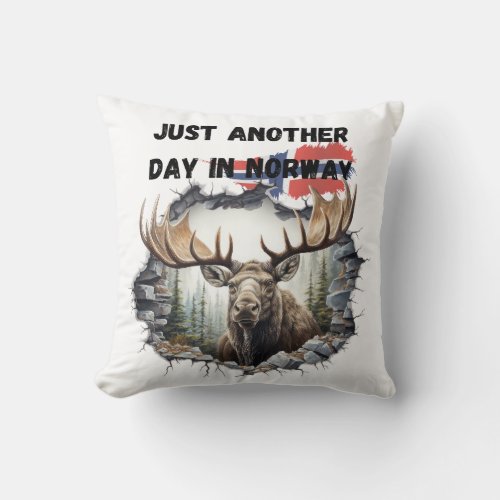 Just Another Day in Norway Pillow