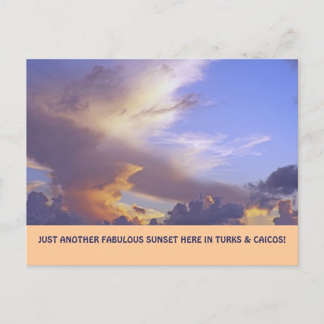 "JUST ANOTHER FABULOUS SUNSET" (TURKS&CAICOS POSTC POSTCARD (Front)
