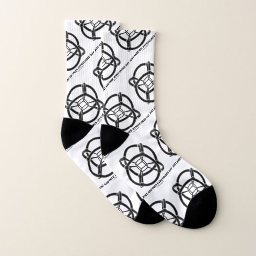 Just Another Hypercubed Day 4_D Polytope Humor Socks