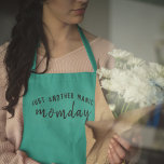 Just Another Manic Momday | Super Mom Trendy Green Apron<br><div class="desc">Simply,  stylish "Just another manic momday" custom design in modern typography with a fun take on the song Manic Monday for busy moms on a trendy green background! The perfect unique and trendy gift for a new mom,  mother's day,  mom's birthday or just because!</div>