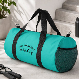 Just Another Manic Momday Super Mom Trendy Green Duffle Bag