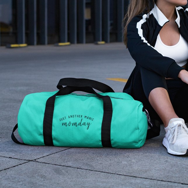 Just Another Manic Momday | Super Mom Trendy Green Duffle Bag (Creator Uploaded)