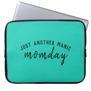 Just Another Manic Momday   Super Mom Trendy Green Laptop Sleeve