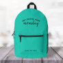 Just Another Manic Momday | Super Mom Trendy Green Printed Backpack