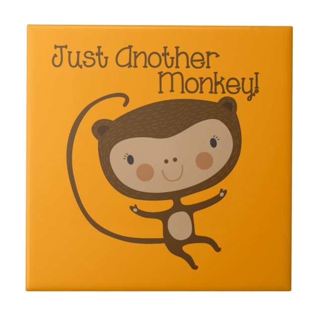 Just Another Monkey Ceramic Tile (Front)