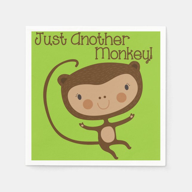 Just Another Monkey Paper Napkins (Front)