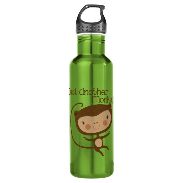 Just Another Monkey Stainless Steel Water Bottle (Front)