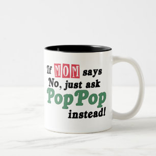 Just Ask PopPop Two-Tone Coffee Mug