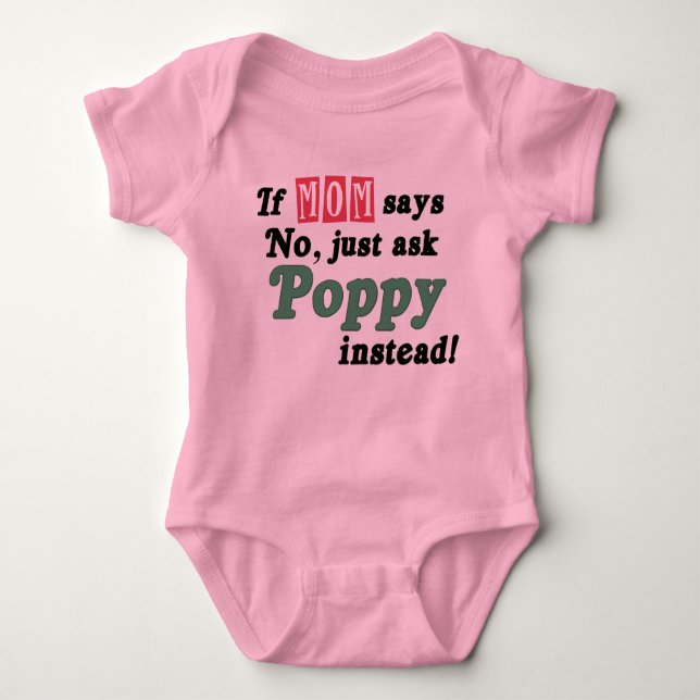 Just Ask Poppy Baby Bodysuit (Front)