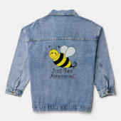Just Be Awesome Bumble Bee Denim Jacket (Back)