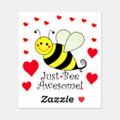 Just Be Awesome Cute Bee Contour Cut Sticker (Sheet)