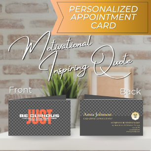 "Just Be Curious" Motivational Business Consultant Appointment Card