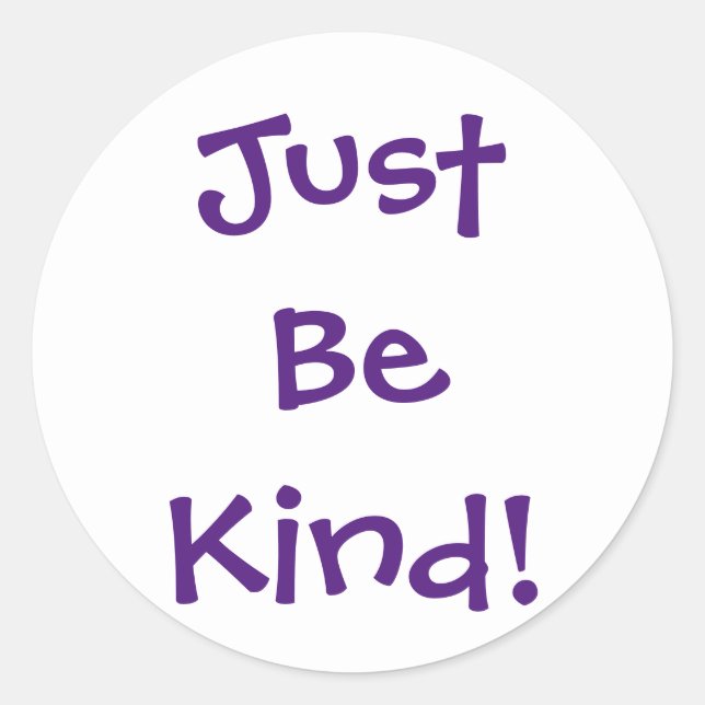 Just Be Kind Sticker Sheet (Front)