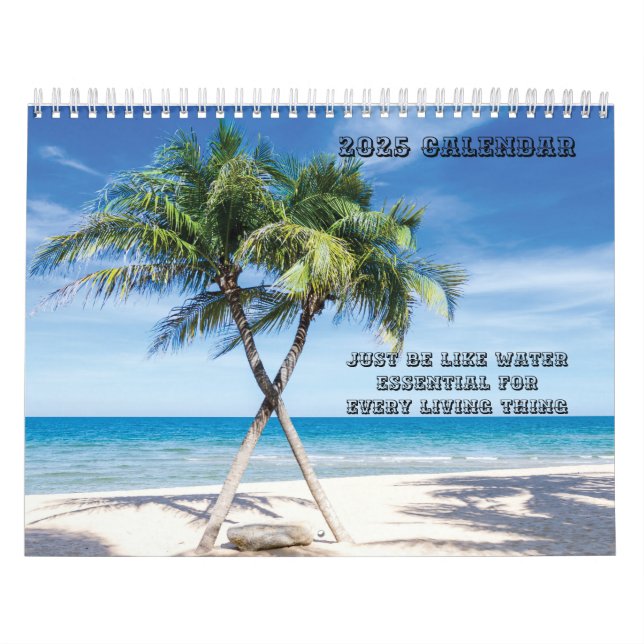 Just be like water beach lovers 2025 calendar (Cover)