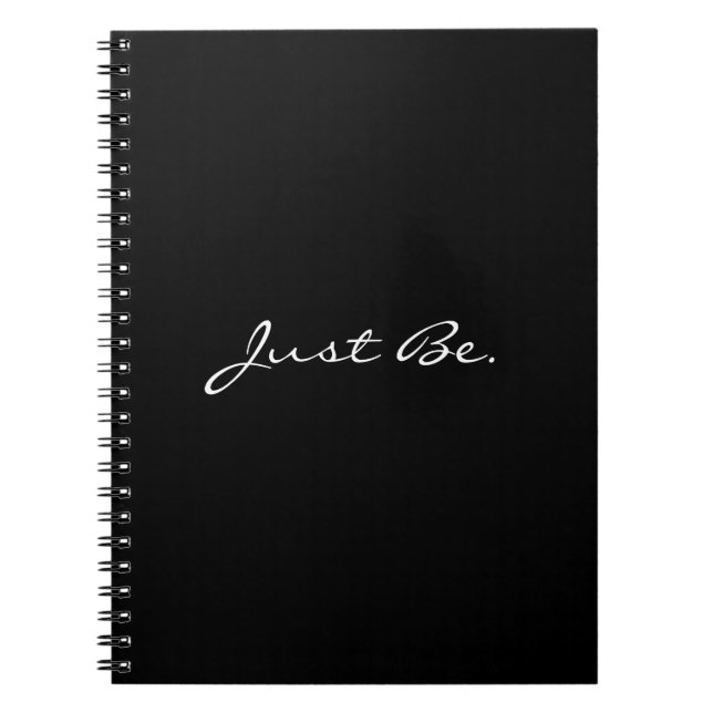 Just Be Minimal Modern Typography Notebook (Front)
