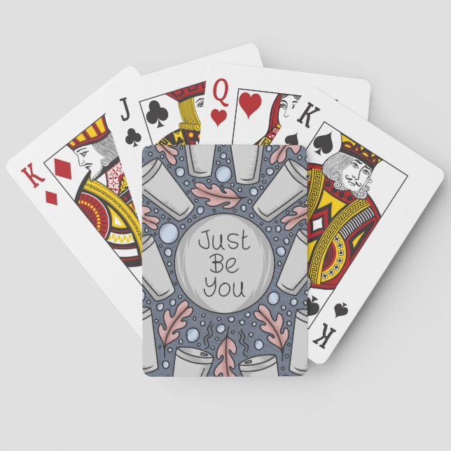 Just be you- hand drawn illustration  poker cards (Back)