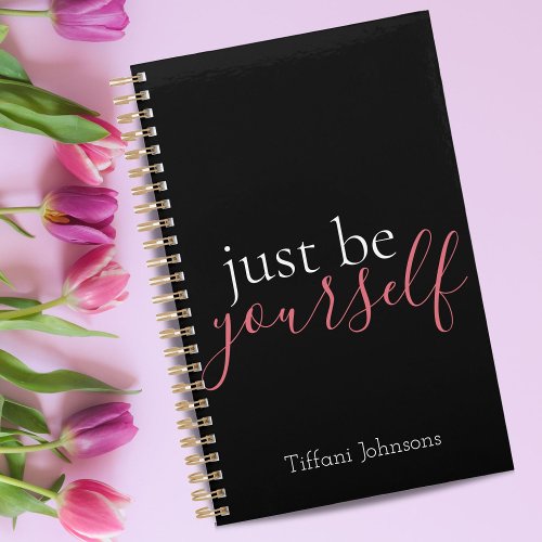 Just be Yourself Pink Modern Minimalist Planner