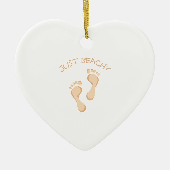 Just Beachy Ceramic Ornament (Front)