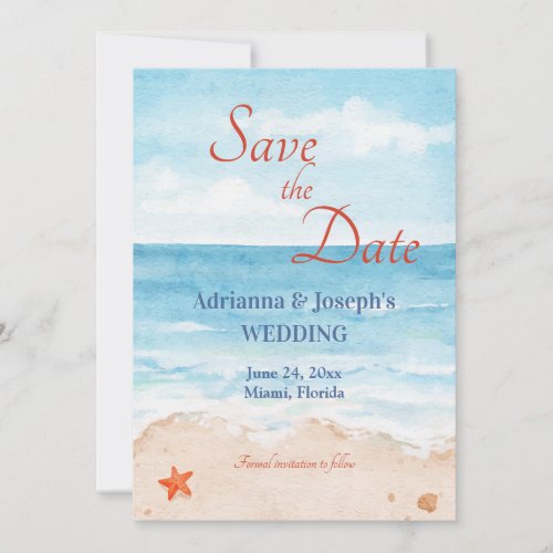 Just Beachy Save the Date Announcement