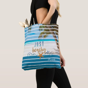 JUST BEACHY Tropical Beach Travel Tote Bag