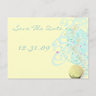Just Beachy Wedding Announcement Postcard