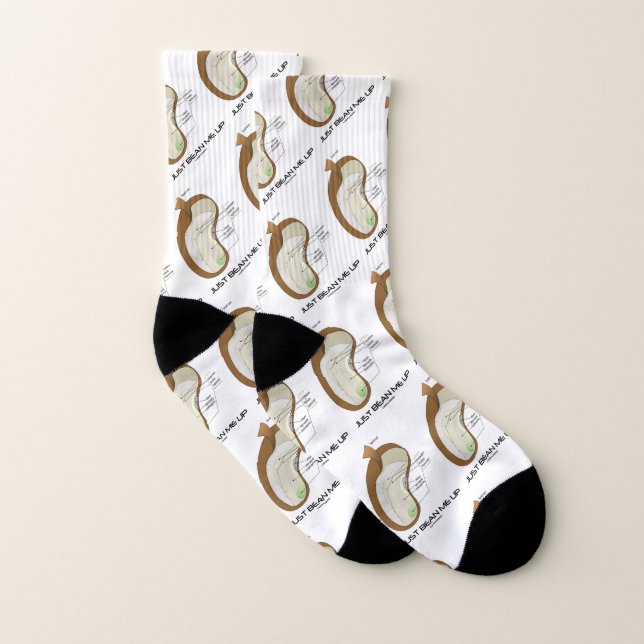 Just Bean Me Up Bean Anatomy Humor Diagram Socks (Pair)