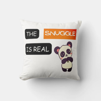 Just Bear With Me: The Snuggle is Real Throw Pillow