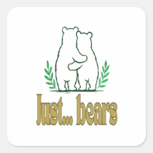 just bears square sticker