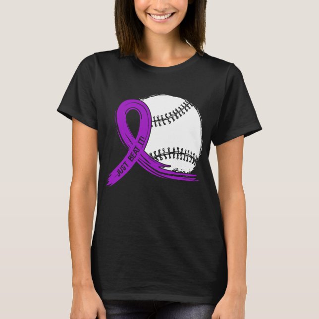 just beat it pancreatic cancer warrior survivor T-Shirt (Front)
