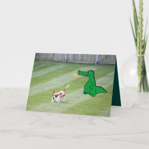 Just Because Card, Basset & Fire Breathing Dragon Card