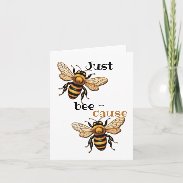 Just Because Folded Thank You Card (Front)