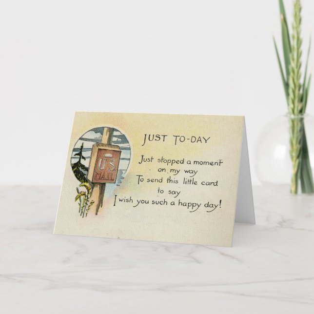 Just Because Greeting Card (1921) (Front)