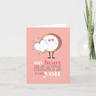 Just Because | My Heart Beats For You Letterpress Thank You Card