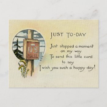 Just Because Postcard (1921) by lmulibrary at Zazzle
