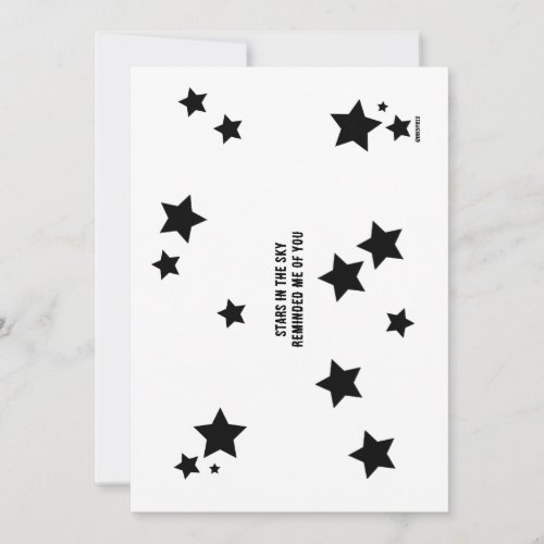Just Because _ Stars Reminded Me of You Flat Holiday Card