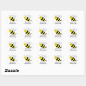 Just Bee Awesome Bumble Bee Classic Round Sticker (Sheet)