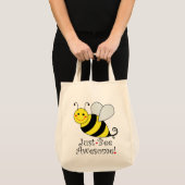 Just Bee Awesome Bumble Bee Grocery Tote Bag (Front (Product))