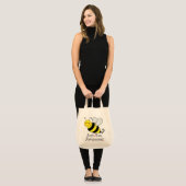 Just Bee Awesome Bumble Bee Grocery Tote Bag (Front (Model))
